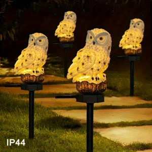 1 stuks Uil Solar LED Licht, Tuindecoratie van Hars, Geschikt voor Buitencamping Decoratie, Kan Vogels Wegjagen, Buitenverlichting | Uil Ontwerp | Zonne-energie Licht, Uil Decoratie